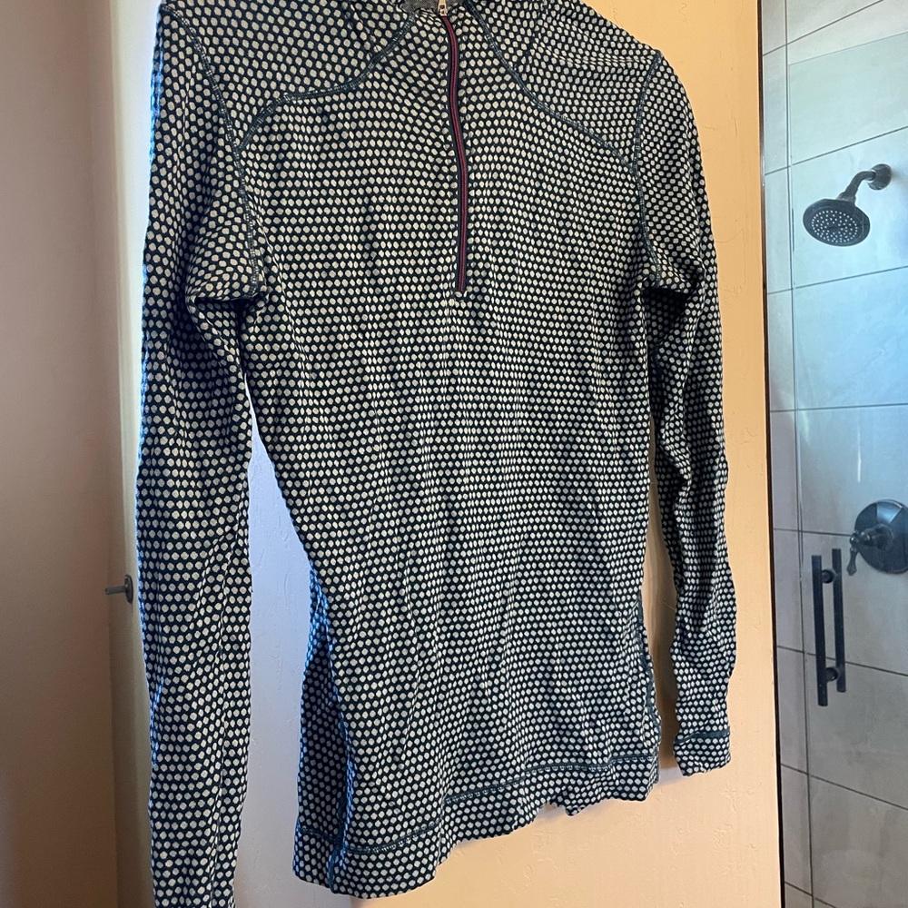 Women’s Smartwool Blue and White Merino Baselayer